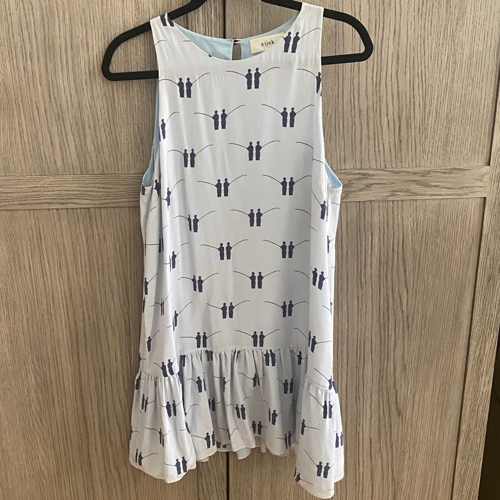 Silk drop waist dress